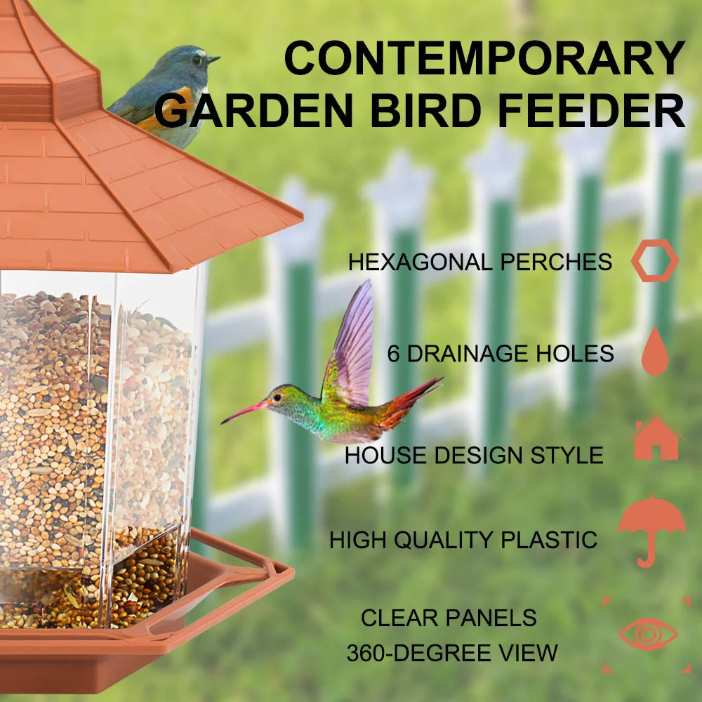 Hanging bird feeder for the garden – close-up