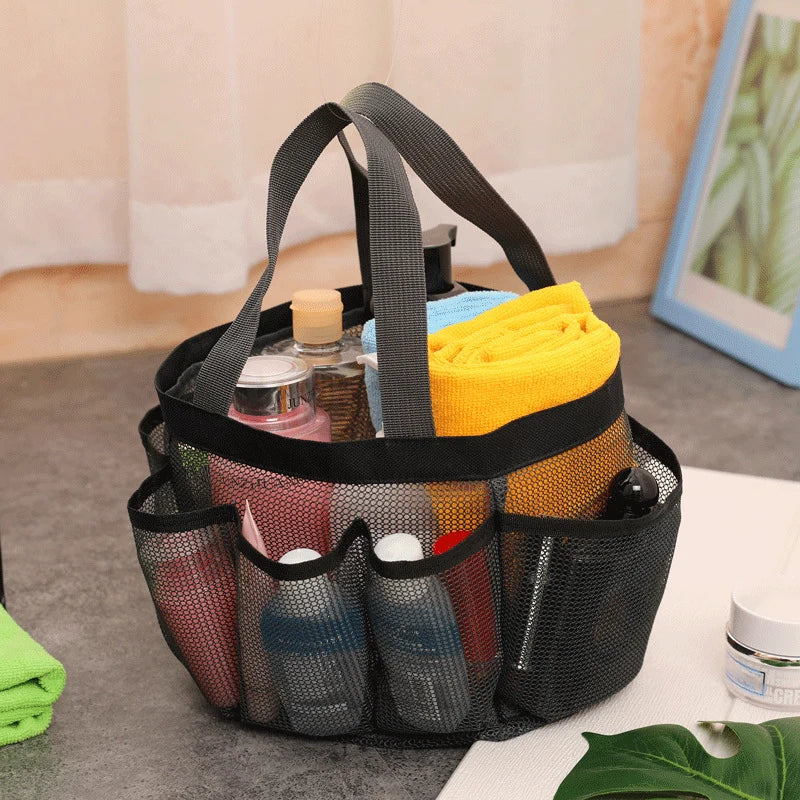 Oversized mesh beach tote bag – close-up