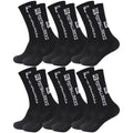 Non Slip Grip Socks for Sports and Training, 6 Pairs