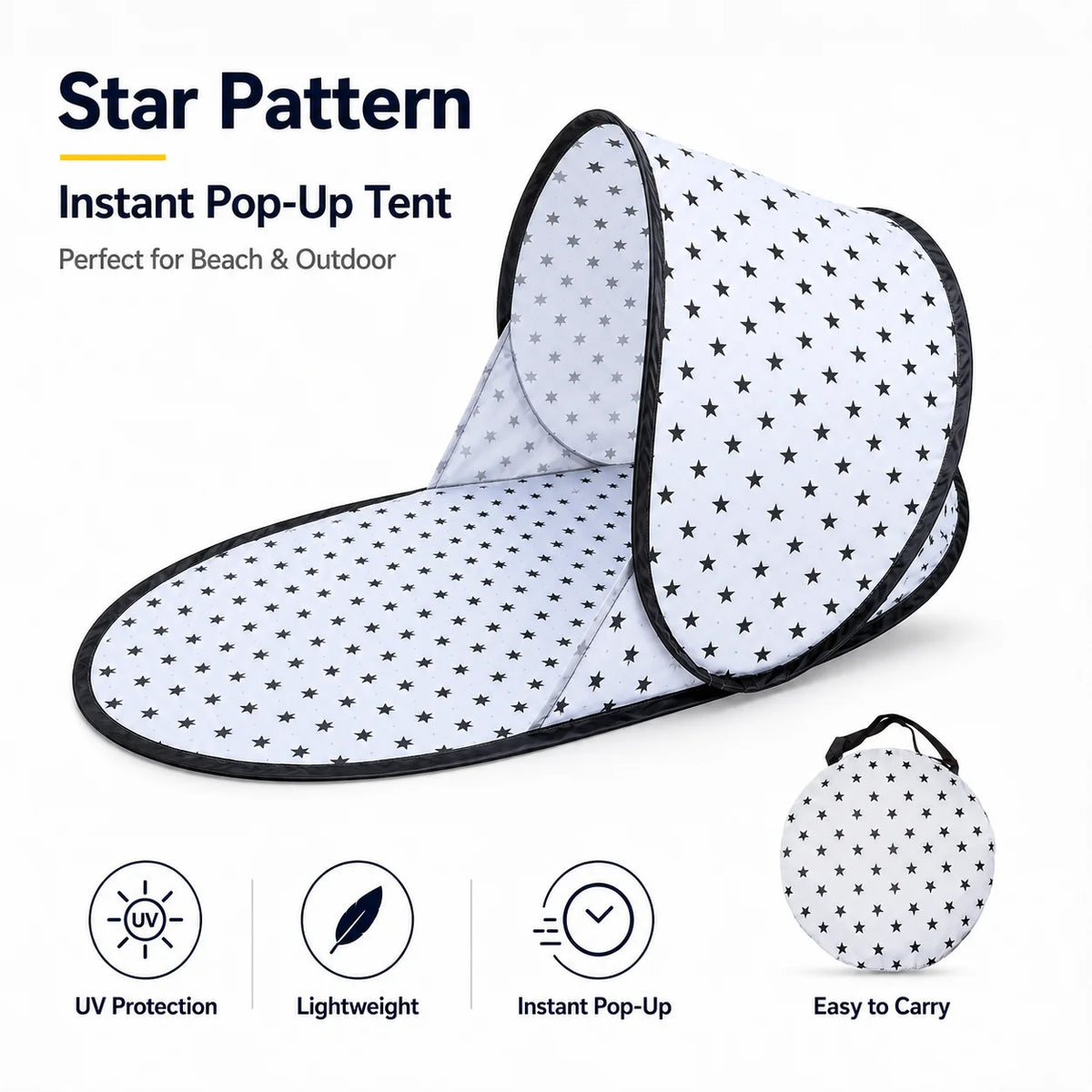Beach Tent – Pop-Up Sun Shade Shelter, Instant Portable Beach Shade Tent