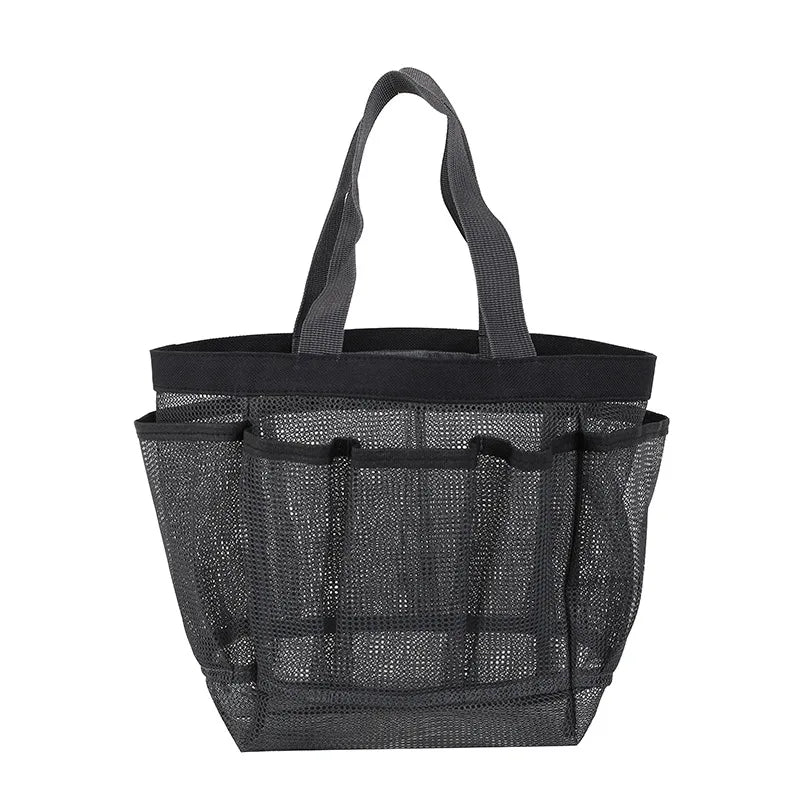 Oversized mesh beach tote bag – features