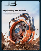 Rechargeable Camping Fan with LED Light