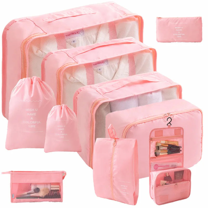 Packing Cubes – 7 or 10 Piece Travel Organiser Set for Suitcase & Carry-On Luggage