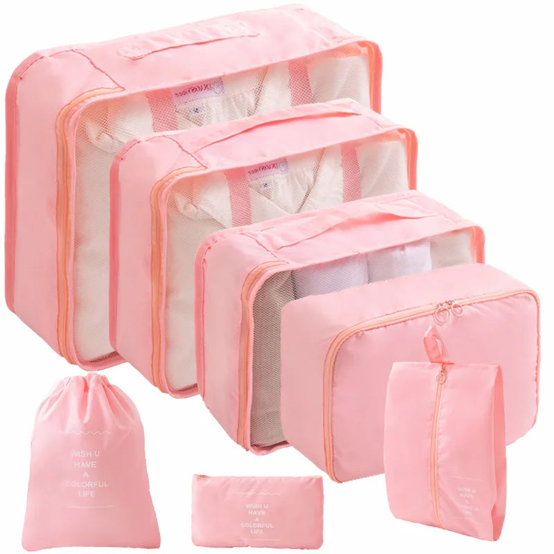 Packing Cubes – 7 or 10 Piece Travel Organiser Set for Suitcase & Carry-On Luggage