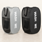 Grey and black pop-up laundry hampers